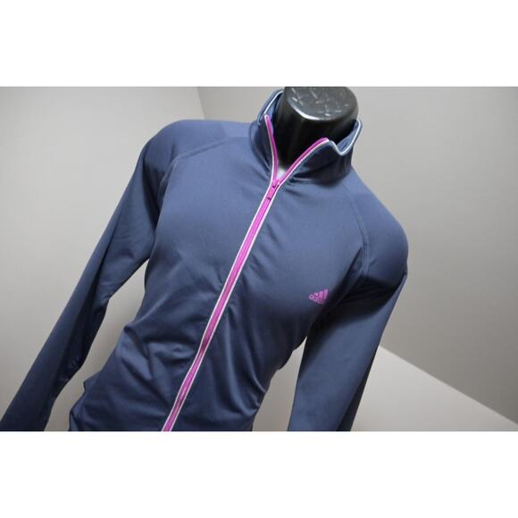 Adidas Track Jacket Full Zip ClimaLite Performance Athletic Gray Womens Sz XL - Picture 3 of 10